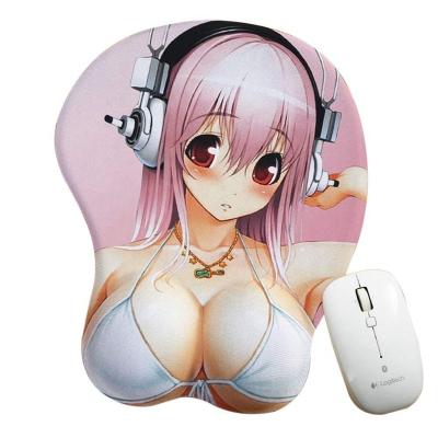 China With Wrist Rest Sublimation Silicone Gel Anime 3D Mouse Pad Anime Breast Mouse Pad Computer Mouse Pad Custom Made Mats for sale