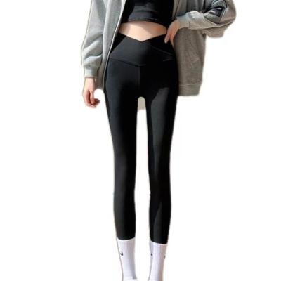 China Anti-wrinkle shark pants women's clothing summer thin stretch yoga barbie black pants with tummy tuck and butt lift for sale