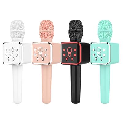 China Small Portable Tiny Wireless Microphone Karaoke Microphone H2 Wireless Radio With Player Speaker Music KTV Microphone for sale