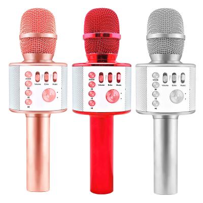 China Best Handheld Microphone Mini Radio Speaker Mike Portable Karaoke Microphone USB Wireless Microphone for Singing Party Ktv Home Microphone for sale