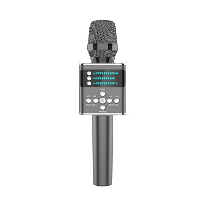 China Mini Exquisite With Screen Best Singing Stage Microphone Sing Karaoke KTV Mic Multifunctional Wireless Bluetooths Mike for sale