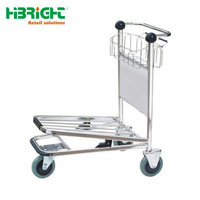 China New Design Galvanized Airport Luggage Trolley With Hand Brake For Sale for sale