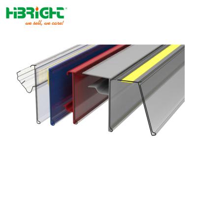 China Thickening normal flat plastic price tag sign label display rack for supermarket or store shelf hook rack for sale