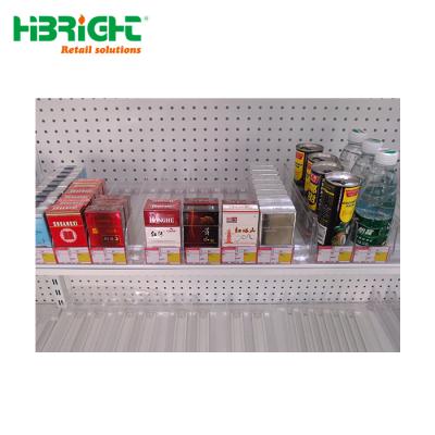 China Double Sided Supermarket Display Pusher Plastic Shelf Wire Divider For Sale for sale