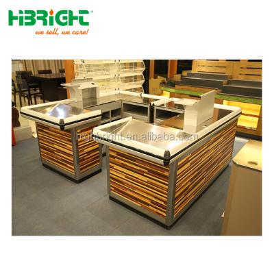 China stylish retail store and supermarket checkout counters HBE-118 for sale