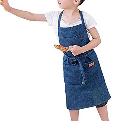 China New Style Eco-friendly Kids 100% Denim Kids Apron for sale