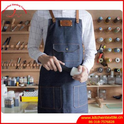 China Eco - Friendly Uniform Shop Apron Denim Apron Tool Work Apron for sale