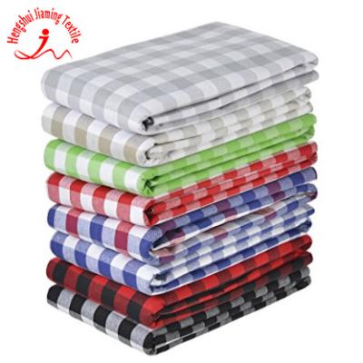 China Oilproof Rectangular 100% Cotton Plaid Tablecloth Gingham For Home Kitchen Outdoor Use for sale