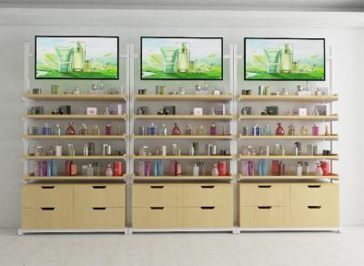 China Simple Design Beauty Product Display Units / Skin Care Kiosk Floor Standing for sale