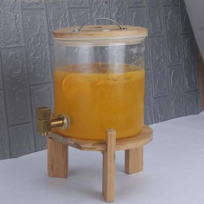 China 8L Beverage Glass Juice Milk Beer Dispenser Patent SUS 304 Tap Wine Dispenser for sale