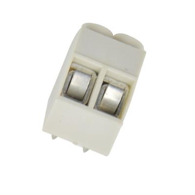 China White Block Terminal Connectors , 135°Single / Double 5mm Pitch Connector for sale