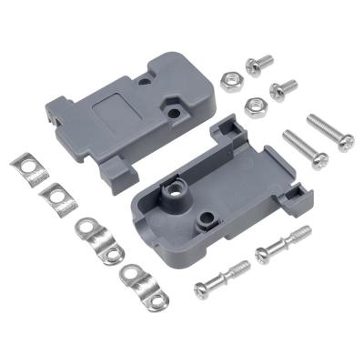 China Grey PCB Plastic Hood Cover For DB SUB Connector 25P / 37P With Screws for sale