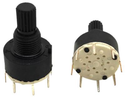 China Plastic 16mm Rotary Band Switch 1 Pole 8 Positions 0.5N - 1N DC 60V 0.3A for sale