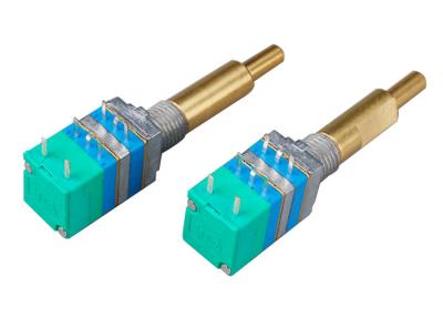 중국 9.5mm 자전 스위치 DC10V 0.05W를 가진 두 배 갱구 이중 단위 전위차계 판매용