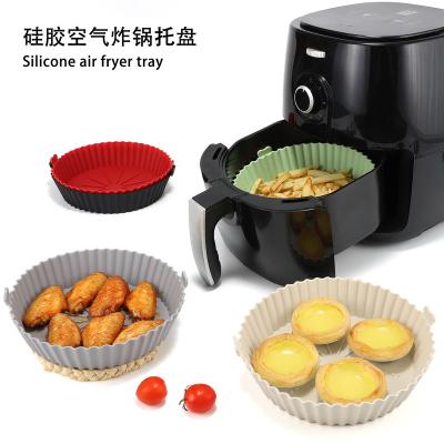 China Disposable Silicone Air Fryer Basket Pot Easy Cleaning Reusable Air Fryer Liners Bowl for sale