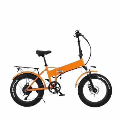 China Aluminum Alloy 20 Inch Folding Ebike 48v 500w Cheap Fat Tire Bicycle Electric Bike Folding Electronic Bike With Hidden Battery for sale