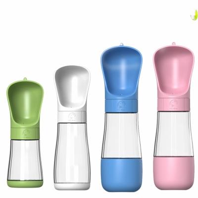 China 2023 New Products Wholesale Viable Portable Plastic Pet Dog Water Bottle Color Pet Travel Drinking Water Pet Care Water Cup for sale