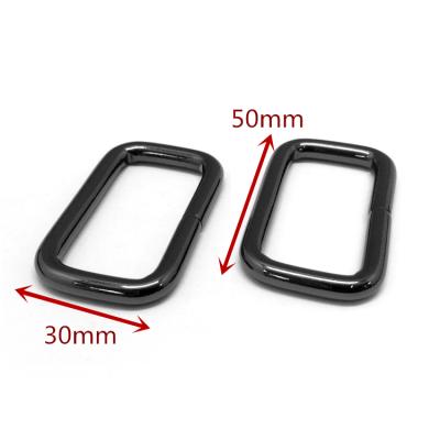 China Square Buckle For Bag Strap Square Buckle Bag Tie Down Buckle Black For Handbags for sale