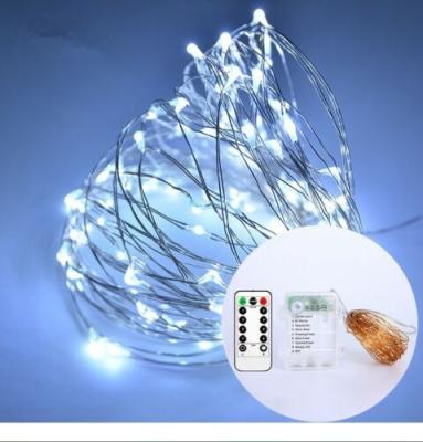 China 8 Mode Timer Copper Wire LED String Light Battery Operated Fairy Lights String Light 5M 10m Waterproof Remote Control for sale