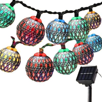 China String Light 7 M 50 LED Marokkanische Lichterketten, 8 Modes Solar Lamp Lichterkette, Solarbetriebenes Lichterketten for sale