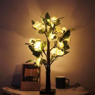 China String LED Rose Modeling Light PE Rose Tree Light Holiday Bedroom Decoration Light Valentine's Day Gift for sale