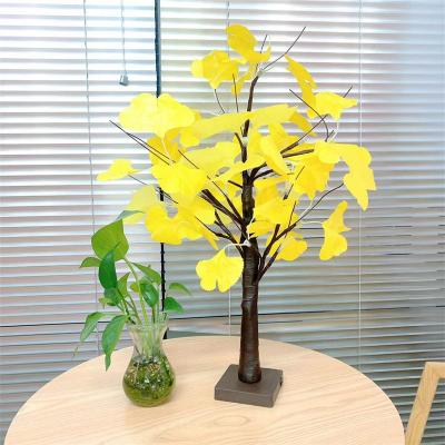 China Glowing String Light Christmas Restaurant Living Room Bedroom Decoration Field Landscape Layout Ginkgo Tree Lights for sale