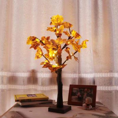 China Creative Maple Leaf String Maple Tree Light Hazel Fruit Tree Light Led Girl's Room Decoration Daytime Christmas Light Bedside Table Light Cupboard for sale