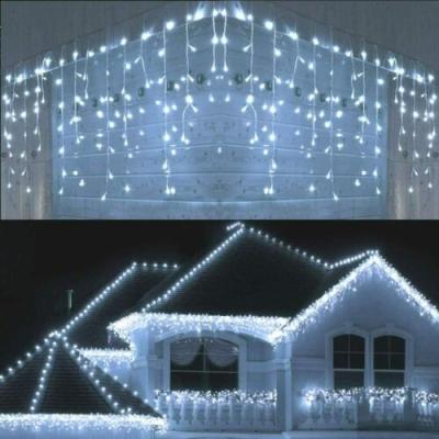 China Christmas Icicle Light Outdoor Decoration Street Lamp Christmas Curtain Icicle Flashing Lights for sale