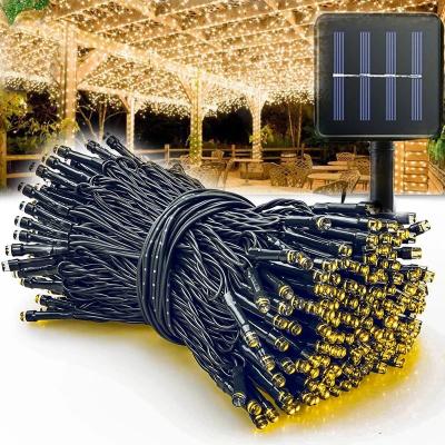 China Copper Wire Light For Christmas 200LED 8 Modes Solar Lamp Waterproof For Gardens Fairy Garland Wedding Party Christmas Tree Homes Outdoors Solar String Light for sale