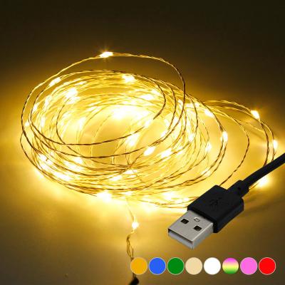 China / 5M50LEDUSB Copper Wire String Lights Christmas Day Decoration Lights Wedding Party for sale