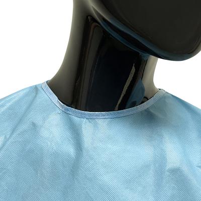 China Wholesale Blue Nonwoven Disposable Protective Clothing Aami Level 1 Gown For Adult for sale