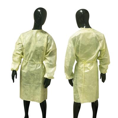 China Yellow Sms Clothing Hot Sale Aami Protection Long Sleeve Level 2 Standard Dress For Adult for sale