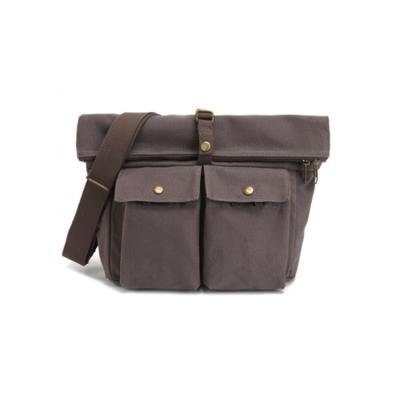 China Wholesale Custom Fashionable Waterproof Business Casual Men's Sling Bags Canvas Shoulder Cross - Body Messenger Bag for sale