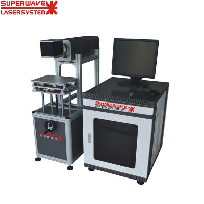 China Laser Marking Standard Assembly Line Style 10W 30W 60W CO2 Laser Marking Machine For PVC Bottle Leather Wood for sale