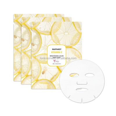 China MAYFANCY Moisturizer Factory Private Label Sample Beauty Brightening Fruit Vegan Vitamin C Face Sheet Mask Hyaluronic Anti Aging Skin Care for sale