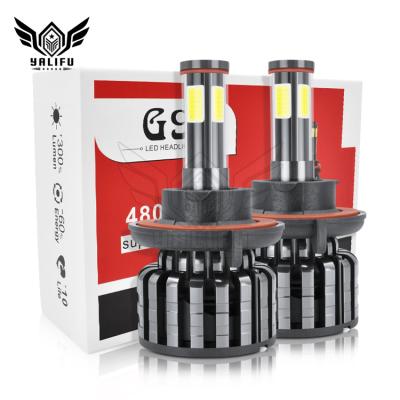 China Automobile Lamp G9 Headlight Led Light Bulbs 4side 6side 480w 12000Lumen Auto Universal Car China Aviation Color Material for sale