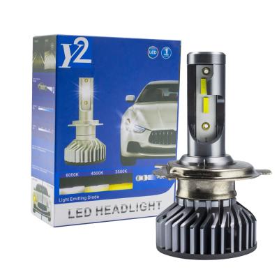 China Auto Led Headlight Bulb 8000lm Chip Car LED Headlight 1860 Auto Parts Y2 H4 LED Headlight F2 9004 Car Fog Light Bulb 9007 H13 for sale