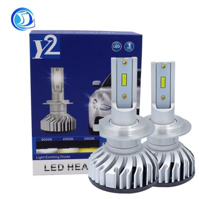 China Factory Selling High Quality Auto Led Head Headlight Y2 Csp H7 Car Light Cob Led Bulb For All Light In Car Universal for sale