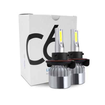 China Hot sale aluminum H4 H7 h13 COB led waterproof C6 chip car lighting system led headlight for sale