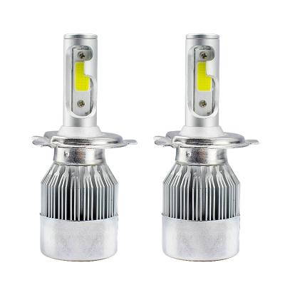 China Waterproof high power c6 h3 h7 top selling cob led auto headlight h4 3800lm car headlight lamp for sale