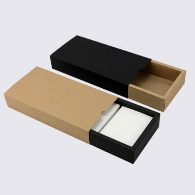 China Recycled Materials Customized Drawer Gift Packaging Box Kraft Paper Box for sale