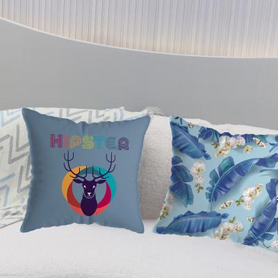 China Custom 100% Polyester Cotton Cotton Logo Silk Anti-Static Decorative Home Tile Cushion Cover Pillow Cover Case for sale