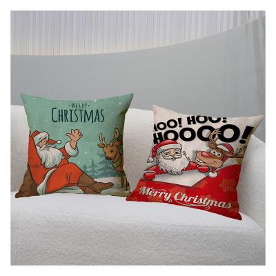 China Sofa Cushion Anti-Static Decorative Polyester Christmas Tile 100% Canvas Pillows for sale