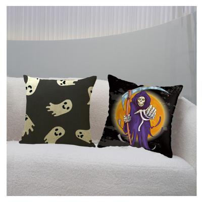 China Decorative Anti-pilling Tile Cover Halloween Sofa Pillow Decor Case Cotton for sale