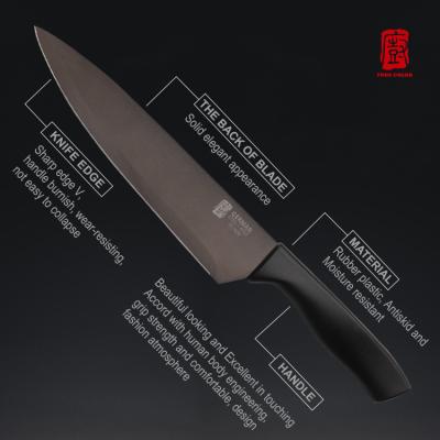 China Disposable Kitchen Knife With PP Injection Handle Stainless Steel Chef Knife for sale