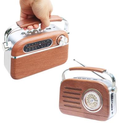 China PORTABLE Retro AC DC FM AM Switch Big Size Portable Classic Radio WITH USB TF Card for sale