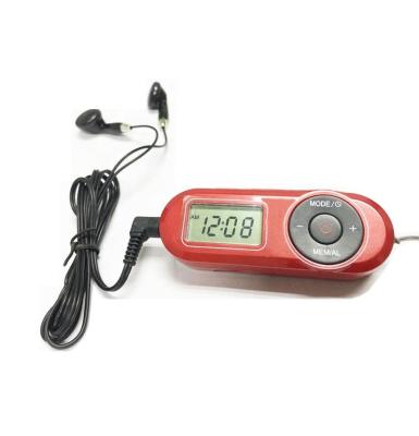 China PORTABLE Alarm Clock Radio LCD Display Radio With Stereo Earphone Output for sale