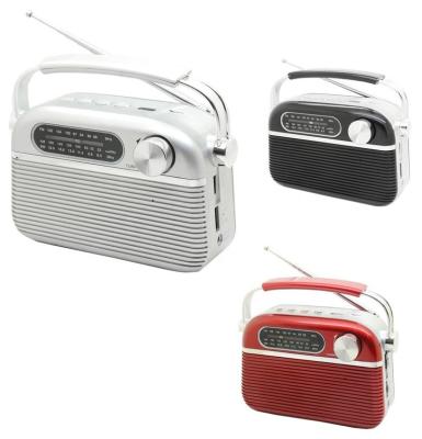 China USB TF Card Slot Retro Wood AM Radio Louder Speaker PORTABLE Retro Wooden FM Radio for sale