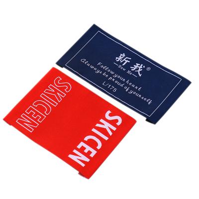 China Viable Custom Design Garment Woven Label Patch Woven Labels Private Apparel Label for sale