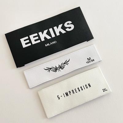 China Sustainable Custom Woven Luxury Label Brand Clothing Label Tags for sale